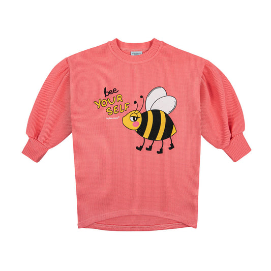Dear Sophie BEE pink Waffle Puff Tunic